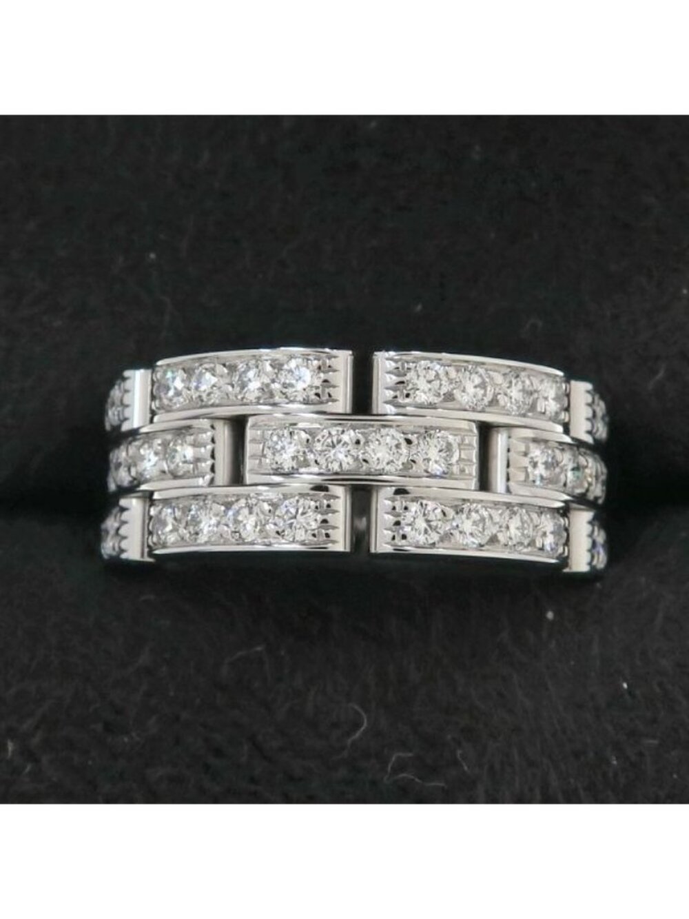 Cartier Maillon Panthere Ring 3 Rings Full Diamond 50